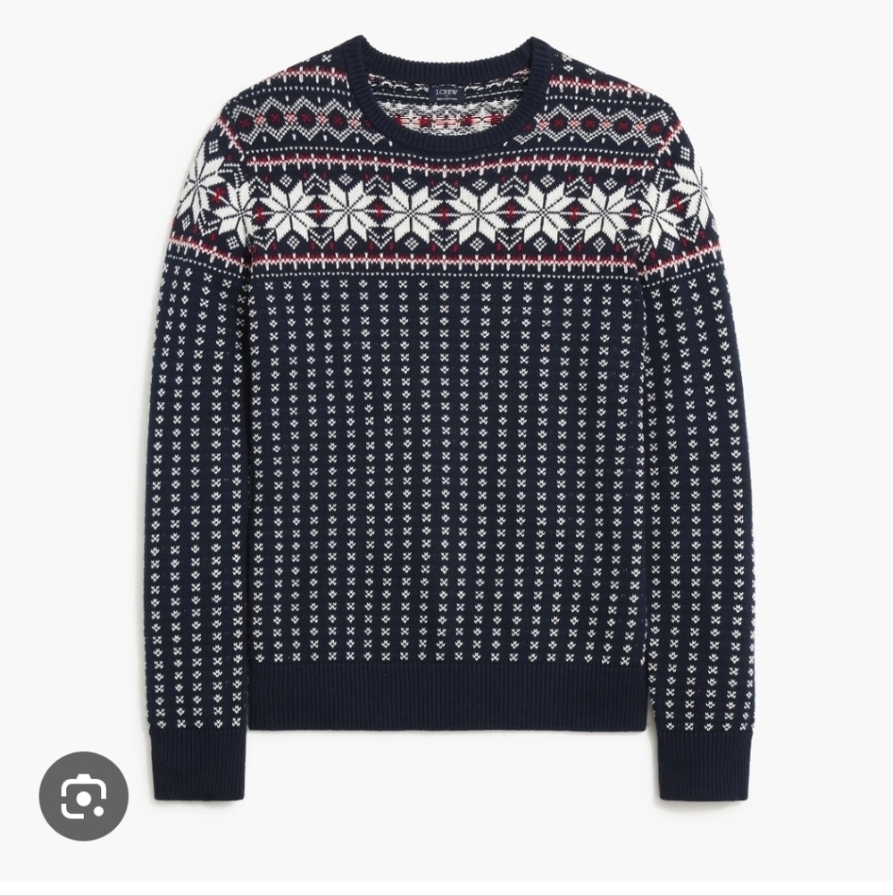 J. Crew Cotton Fair Isle Sweater Mens Cotton Size X-Large
